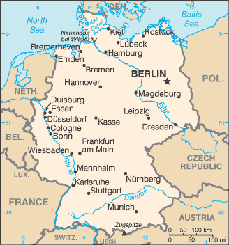 Landkarte-Deutschland