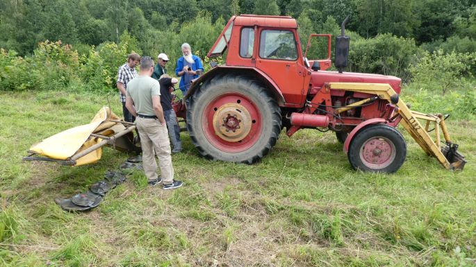 Inspektion des Traktors