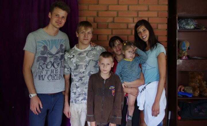 Ivans Zasovs mit Familie